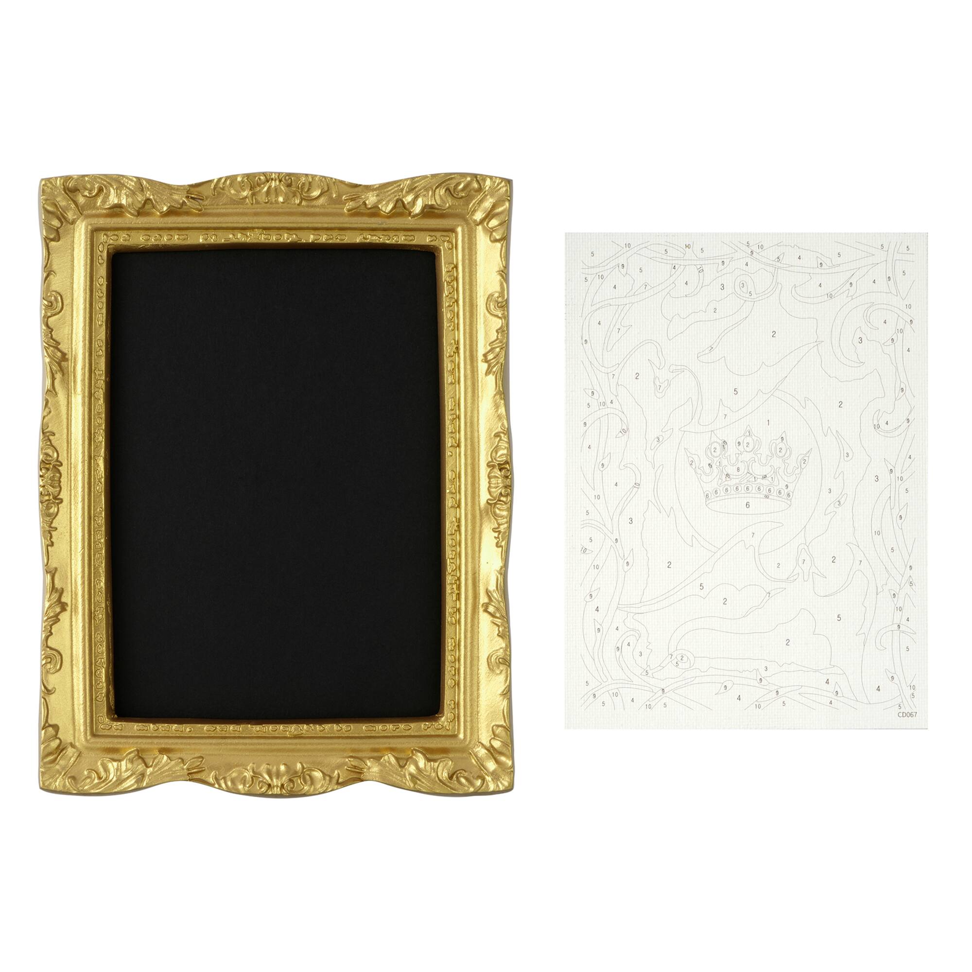 Crown with Dragons Paint-by-Number Framed Mini Kit by Artist's Loft®